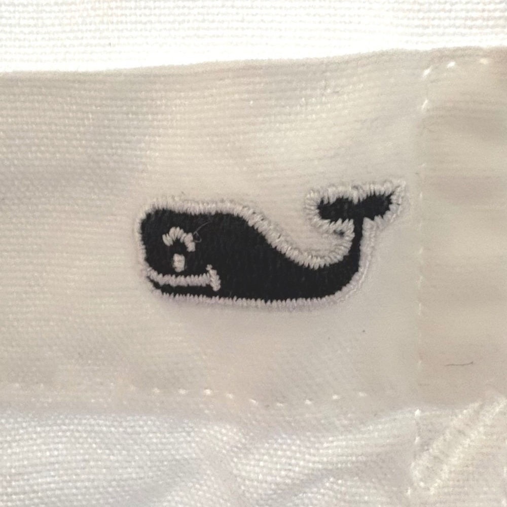 Vineyard Vines Womens White Long Sleeve Button Down Whale Logo Shirt Size 2 - Picture 3 of 5